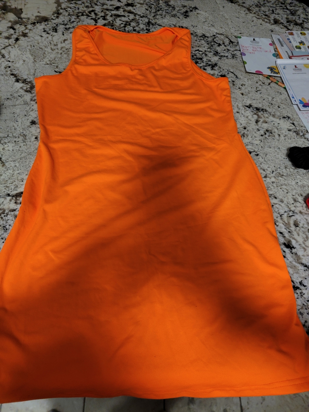 Women’s Sleeveless Mini Dress in Vibrant Orange